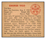 1950 Bowman Baseball #150 George Vico Tigers NR-MT 490169