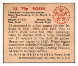 1950 Bowman Baseball #232 Al Rosen Indians EX-MT Copyright 490177