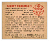 1950 Bowman Baseball #161 Sherry Robertson Senators EX 490197