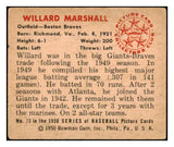 1950 Bowman Baseball #073 Willard Marshall Braves EX 490207