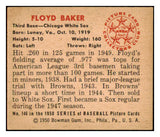 1950 Bowman Baseball #146 Floyd Baker White Sox NR-MT 490214