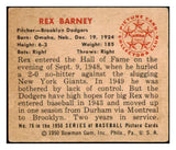 1950 Bowman Baseball #076 Rex Barney Dodgers EX 490216