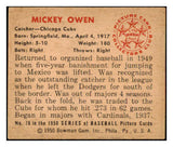 1950 Bowman Baseball #078 Mickey Owen Cubs NR-MT 490225