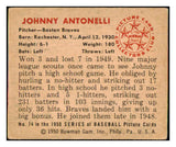1950 Bowman Baseball #074 Johnny Antonelli Braves EX 490231