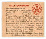 1950 Bowman Baseball #099 Billy Goodman Red Sox EX 490232