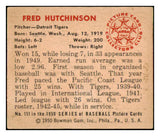 1950 Bowman Baseball #151 Fred Hutchinson Tigers EX-MT 490239