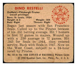 1950 Bowman Baseball #123 Dino Restelli Pirates VG 490242