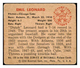 1950 Bowman Baseball #170 Dutch Leonard Cubs VG 490258