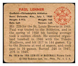 1950 Bowman Baseball #158 Paul Lehner A's VG 490265