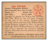 1950 Bowman Baseball #159 Joe Tipton A's EX-MT 490267