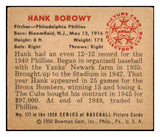 1950 Bowman Baseball #177 Hank Borowy Phillies EX-MT 490271