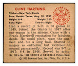 1950 Bowman Baseball #118 Clint Hartung Giants EX-MT 490278