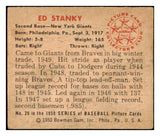 1950 Bowman Baseball #029 Eddie Stanky Giants EX 490295