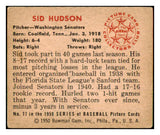 1950 Bowman Baseball #017 Sid Hudson Senators EX 490302