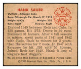 1950 Bowman Baseball #025 Hank Sauer Cubs EX 490303