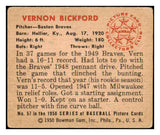 1950 Bowman Baseball #057 Vern Bickford Braves VG 490317