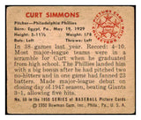 1950 Bowman Baseball #068 Curt Simmons Phillies VG 490318