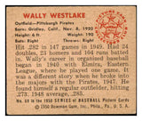 1950 Bowman Baseball #069 Wally Westlake Pirates VG-EX 490324