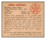 1950 Bowman Baseball #030 Eddie Waitkus Phillies VG-EX 490335