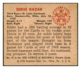 1950 Bowman Baseball #036 Eddie Kazak Cardinals VG-EX 490337