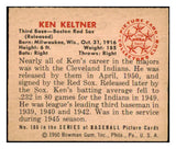 1950 Bowman Baseball #186 Ken Keltner Red Sox EX-MT Copyright 490340