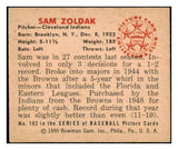 1950 Bowman Baseball #182 Sam Zoldak Indians EX-MT Copyright 490346