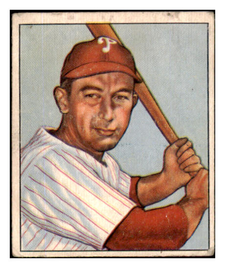 1950 Bowman Baseball #030 Eddie Waitkus Phillies VG 490357