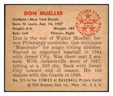 1950 Bowman Baseball #221 Don Mueller Giants EX-MT Copyright 490359