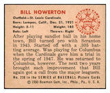 1950 Bowman Baseball #239 Bill Howerton Cardinals EX-MT Copyright 490362