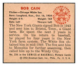 1950 Bowman Baseball #236 Bob Cain White Sox EX-MT Copyright 490363