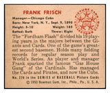 1950 Bowman Baseball #229 Frank Frisch Cubs EX-MT Copyright 490364