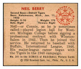 1950 Bowman Baseball #241 Neil Berry Tigers EX-MT Copyright 490367