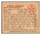 1950 Bowman Baseball #185 Howie Judson White Sox VG-EX Copyright 490378