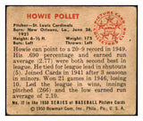1950 Bowman Baseball #072 Howie Pollet Cardinals VG 490386