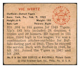 1950 Bowman Baseball #009 Vic Wertz Tigers VG 490388