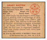1950 Bowman Baseball #026 Grady Hatton Reds GD-VG 490395
