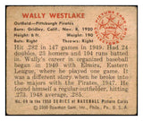 1950 Bowman Baseball #069 Wally Westlake Pirates GD-VG 490398
