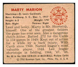1950 Bowman Baseball #088 Marty Marion Cardinals VG 490405