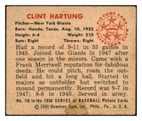 1950 Bowman Baseball #118 Clint Hartung Giants GD-VG 490407