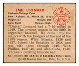 1950 Bowman Baseball #170 Dutch Leonard Cubs FR-GD 490414