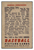 1951 Bowman Baseball #142 Aaron Robinson Tigers EX-MT 490416