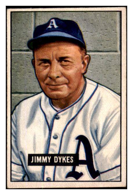 1951 Bowman Baseball #226 Jimmy Dykes A's EX-MT 490422