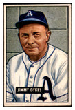 1951 Bowman Baseball #226 Jimmy Dykes A's EX-MT 490422