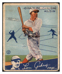 1934 Goudey #010 Chuck Klein Cubs PR-FR 490435