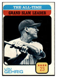 1973 Topps Baseball #472 Lou Gehrig ATL Yankees EX-MT 490528