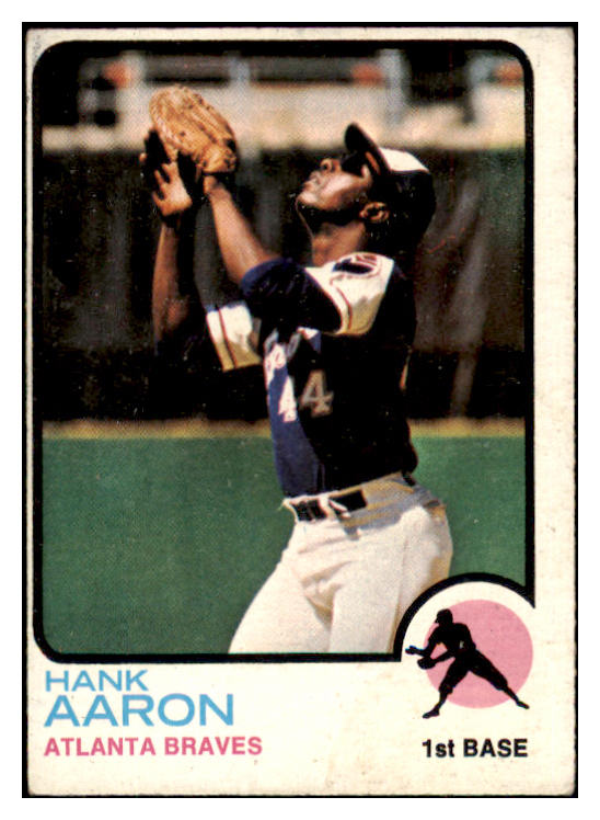 1973 Topps Baseball #100 Hank Aaron Braves EX 490549