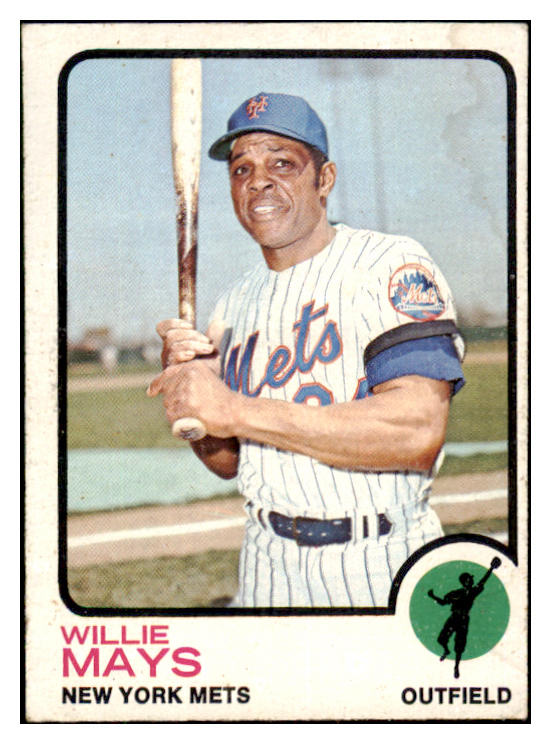 1973 Topps Baseball #305 Willie Mays Mets EX 490551