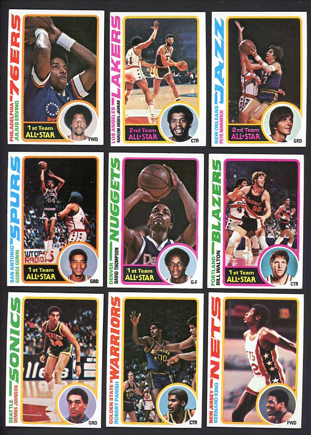 1978 Topps Basketball Set EX+/EX-MT Jabbar Erving Maravich 490660