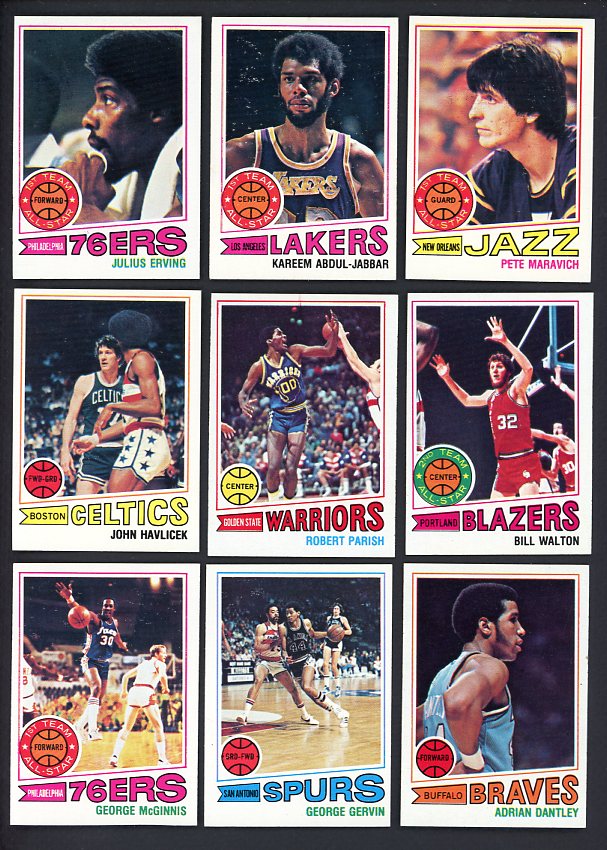 1977 Topps Basketball Set EX-MT/NR-MT Jabbar Erving Maravich 490661