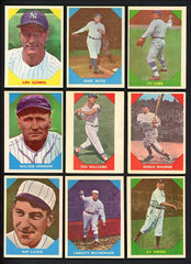 1960 Fleer Baseball Set EX+/EX-MT Ruth Cobb Gehrig Williams 490665